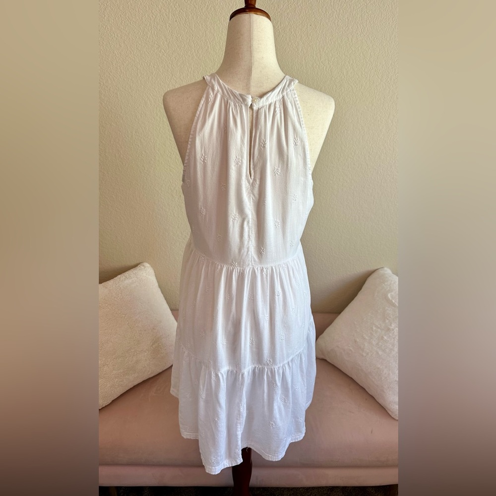 OLD NAVY White Eyelet Embroidered Swing Tiered Mini Dress Women’s S Cottagecore - Picture 5 of 12
